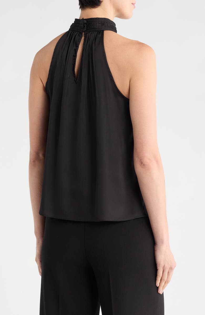 Catherine Malandrino Emboidered Collar Halter Top, Alternate, color, Black