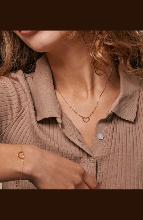 Enamel Copenhagen Organic Heart Bracelet In Gray