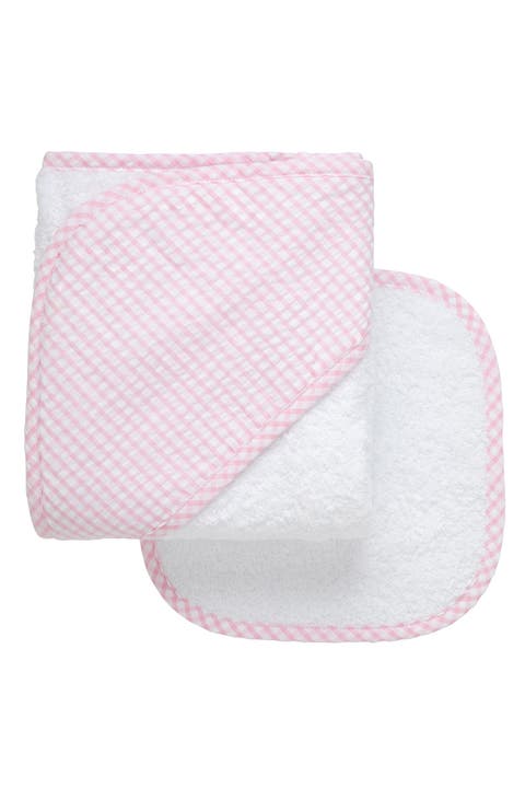 Big Check Hooded Towel & Washcloth Set (Baby & Toddler)