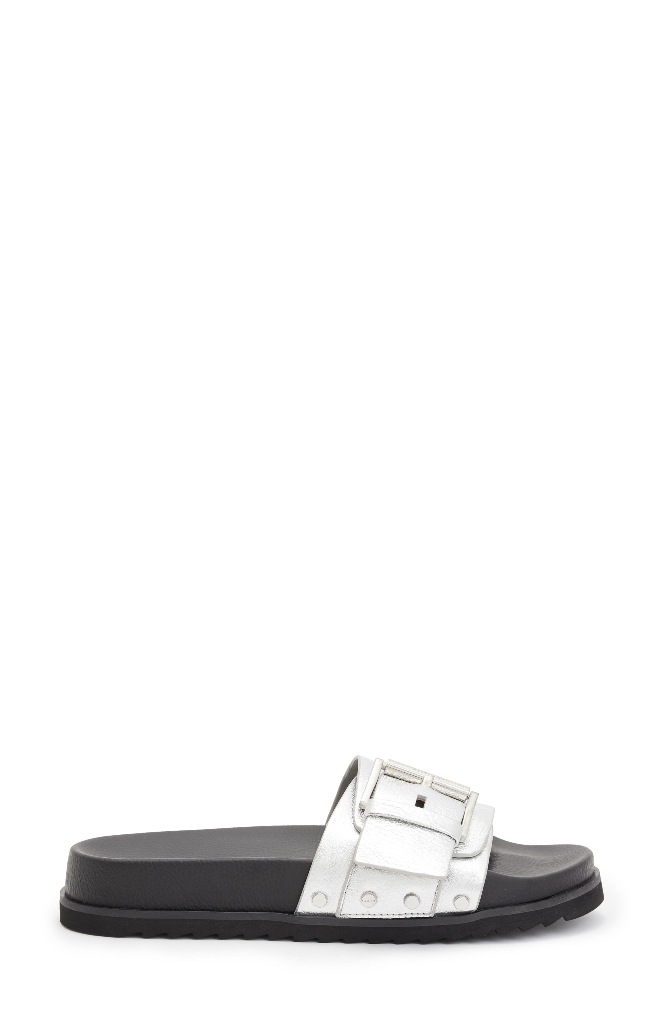 AllSaints Ellie Stud Slide Sandal, Alternate, color, 