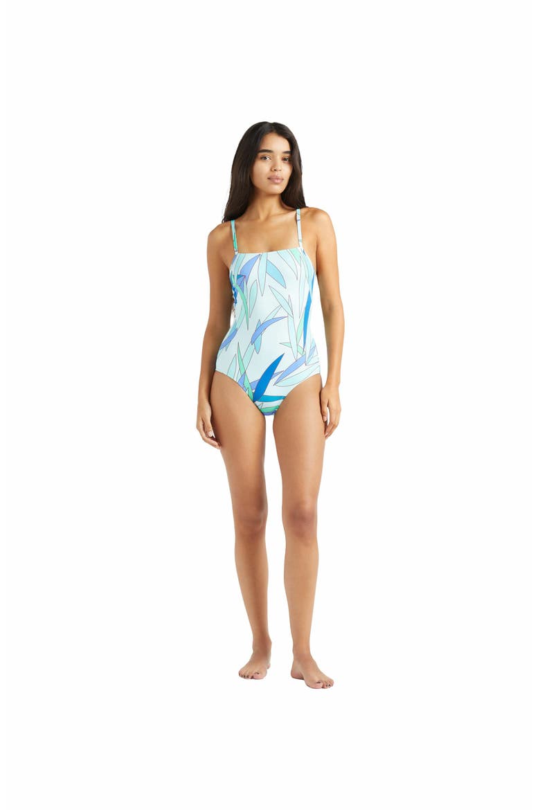 Women's Madrague Crossed Back Straps One-Piece Swimsuit, Main, color, THALASSA