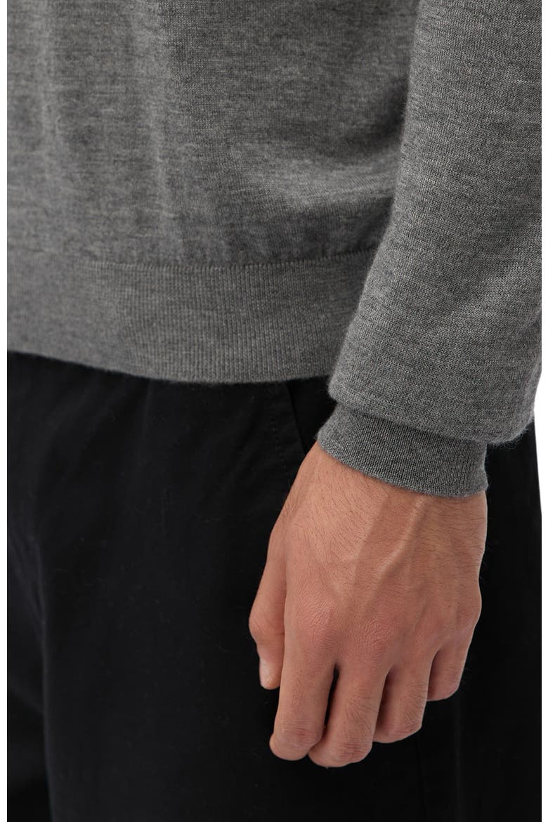 Cashmere-Silk Turtleneck Sweater, Alternate, color, dim gray