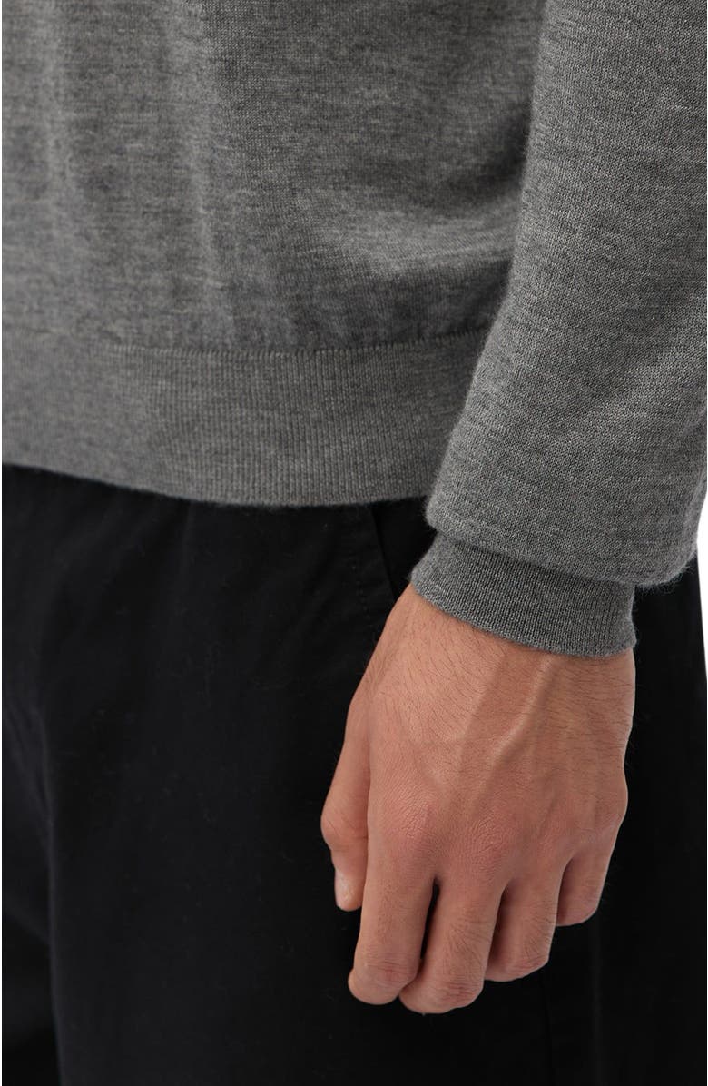 GOBI Mongolian Cashmere Cashmere-Silk Turtleneck Sweater, Alternate, color, Dim Gray