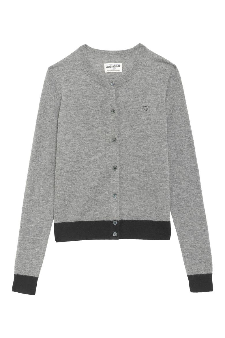 Missya Cashmere Cardigan, Alternate, color, MEDIUM GREY