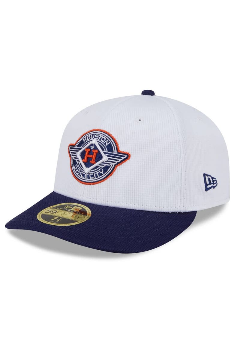 Men's New Era  White/Navy Houston Astros 2025 City Connect Batting Practice Low Profile 59FIFTY Fitted Hat, Main, color, White