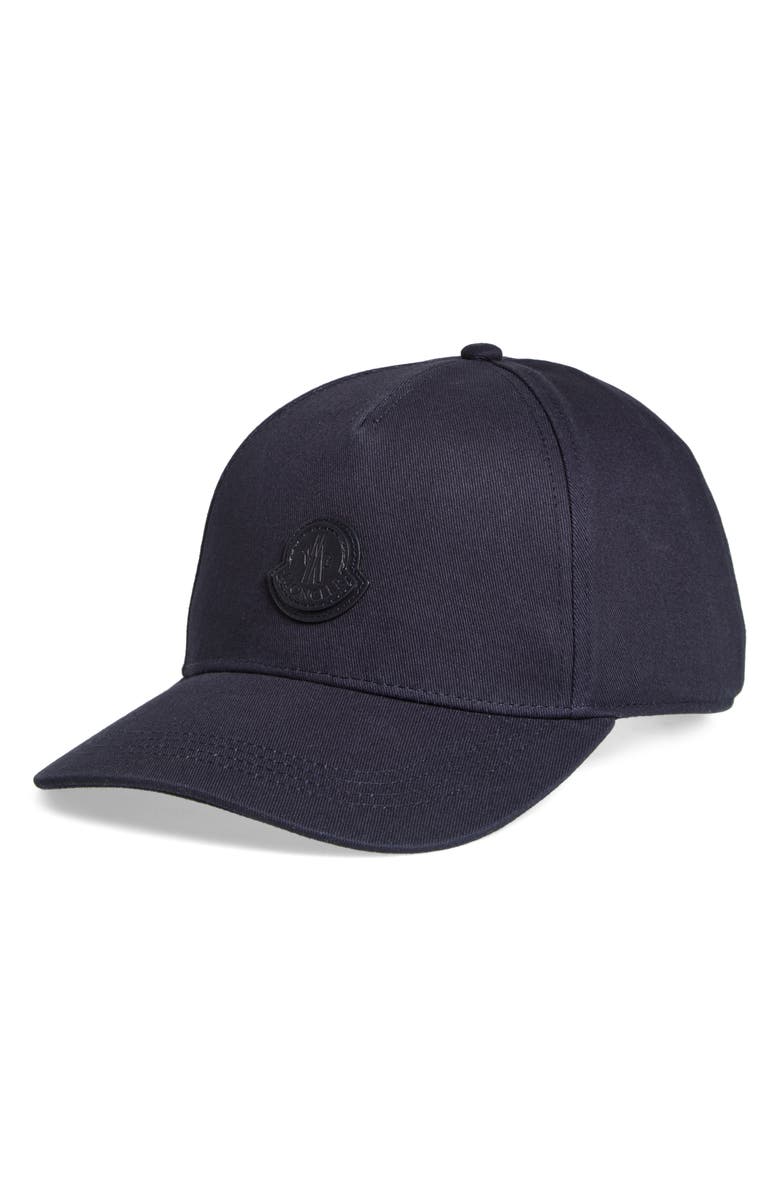 Moncler Logo Patch Baseball Cap, Main, color, Night Sky
