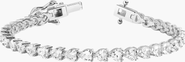 Aurate New York Lab Grown White Sapphire Heart Tennis Bracelet