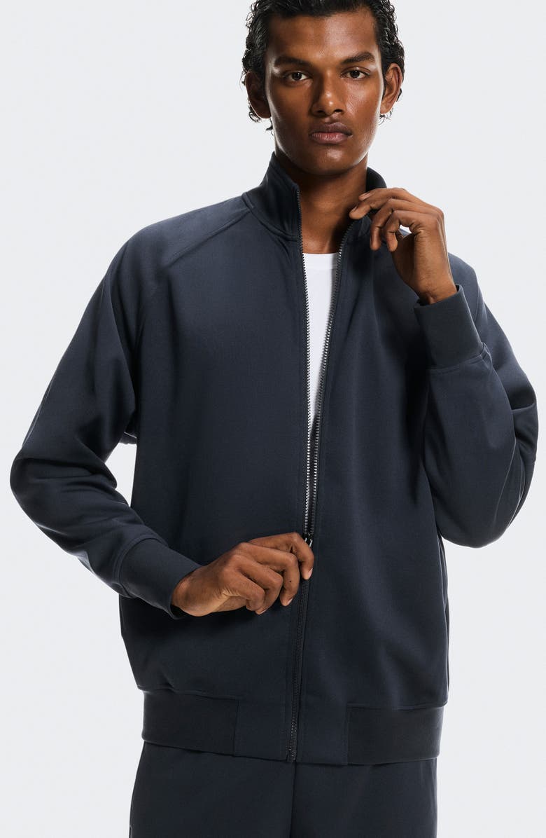 On Courtside Knit Zip Jacket, Alternate, color, Midnight