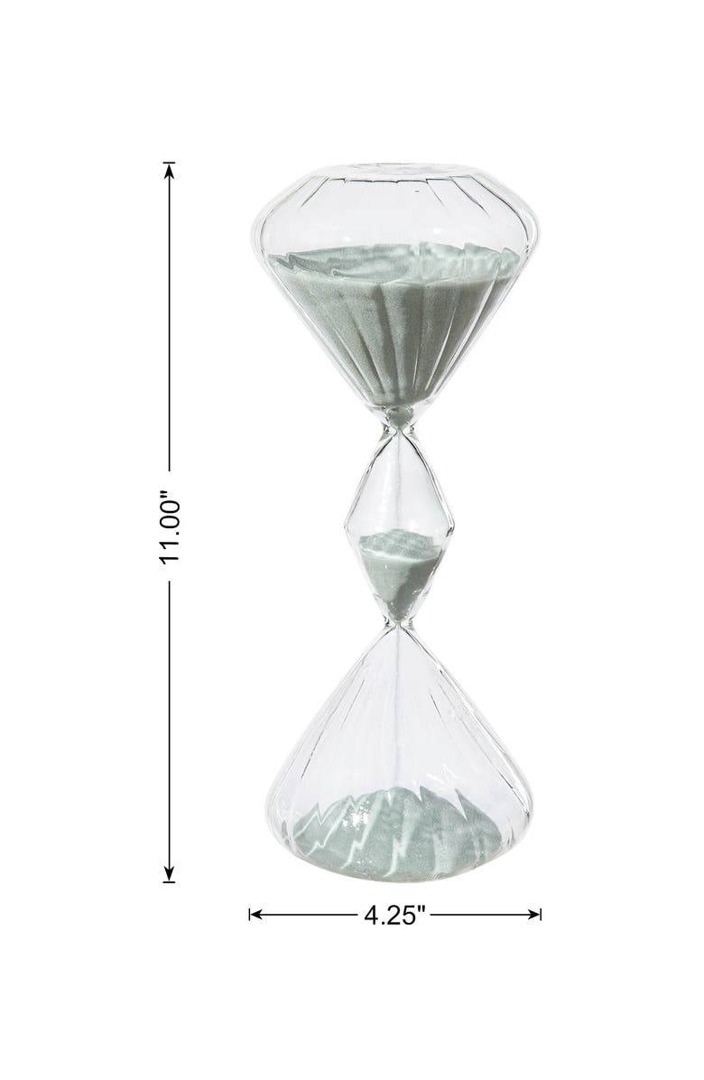 Glitzhome Set of 2 Geometric Tri-Layer Hourglasses 60-Minute Sand Timers, Alternate, color, Grey
