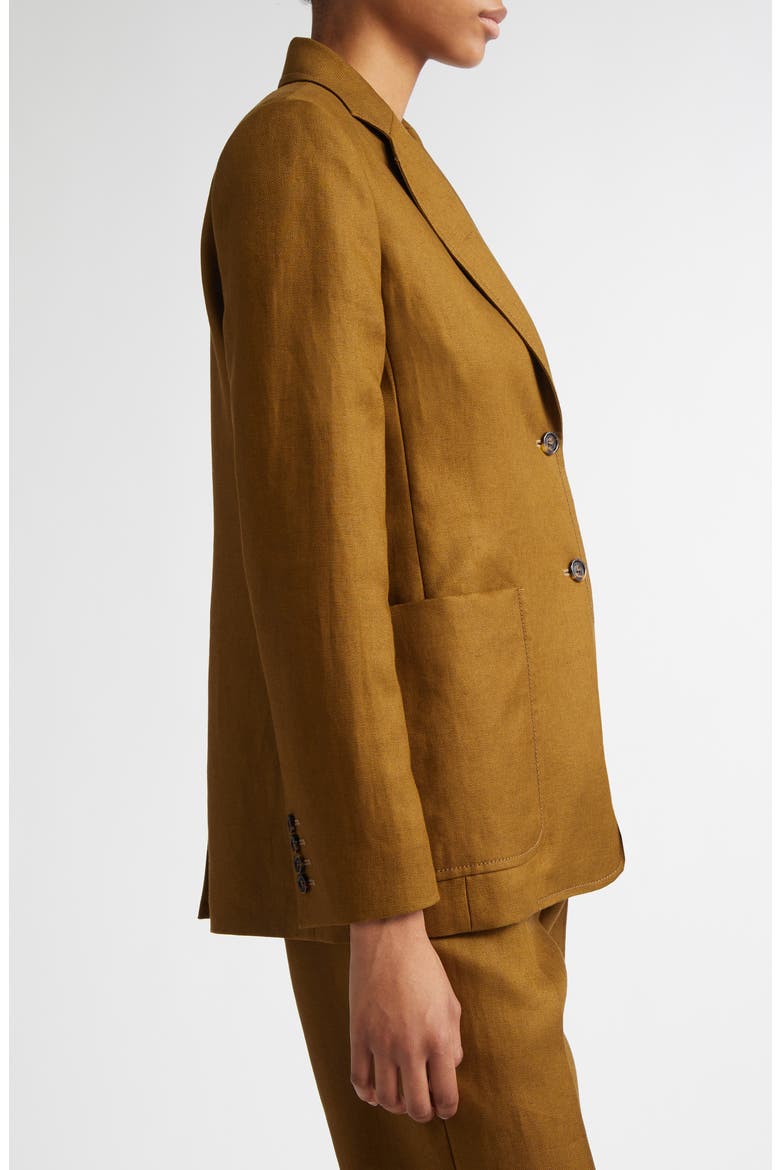 Guglia Linen Blazer, Alternate, color, OLIVE GREEN