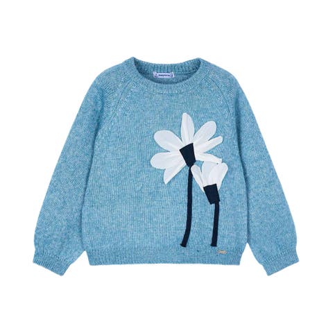 Flowers Applique Knit Jumper (Toddler, Little Kid & Big Kid)