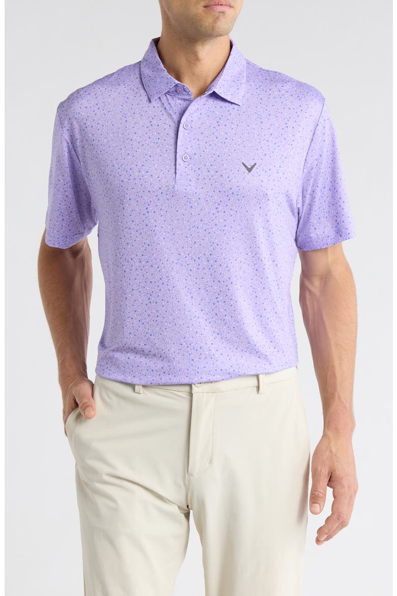 Confetti Floral Polo, Main, color, SAND VERBANA