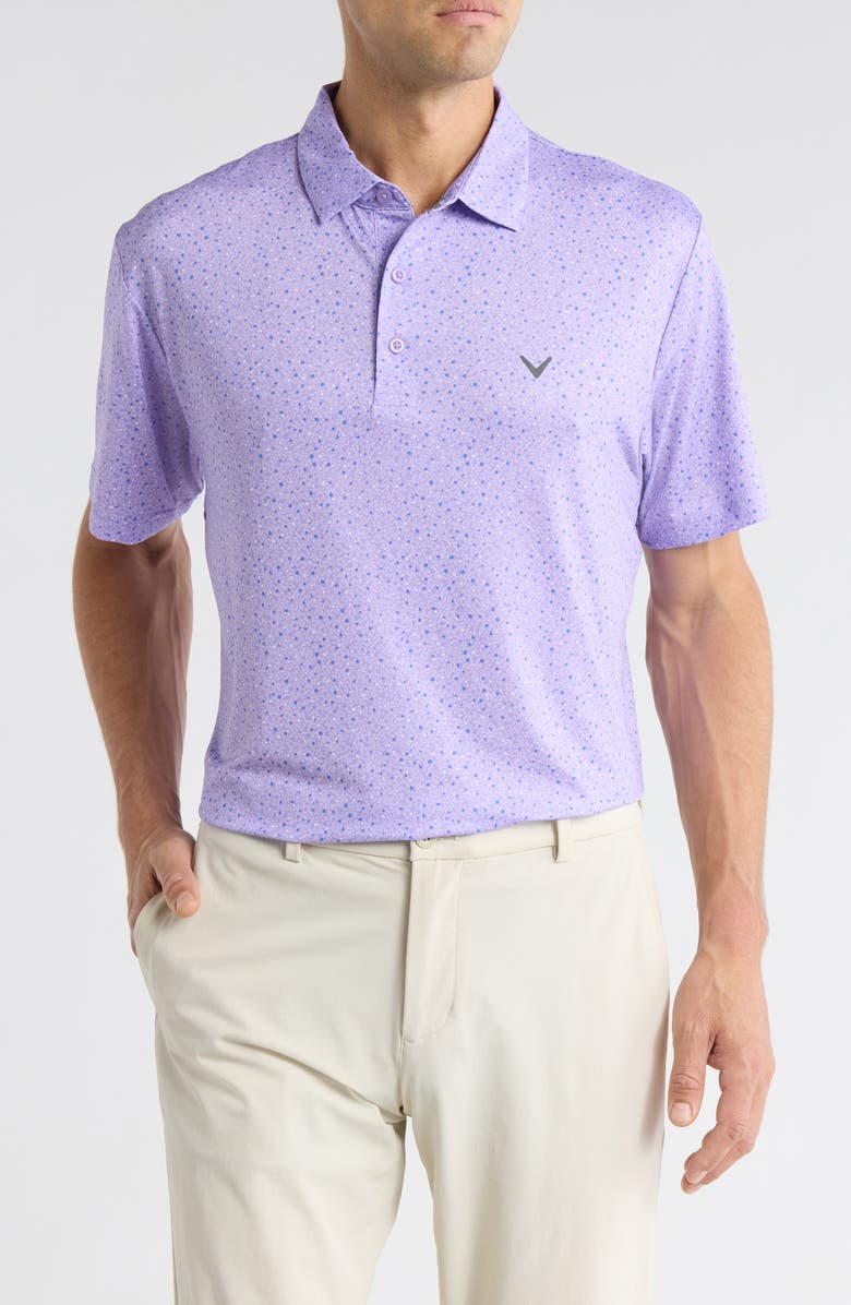 Callaway Confetti Floral Polo, Main, color, Sand Verbana