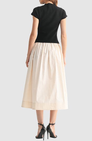 Lace Trim Tiered Dress