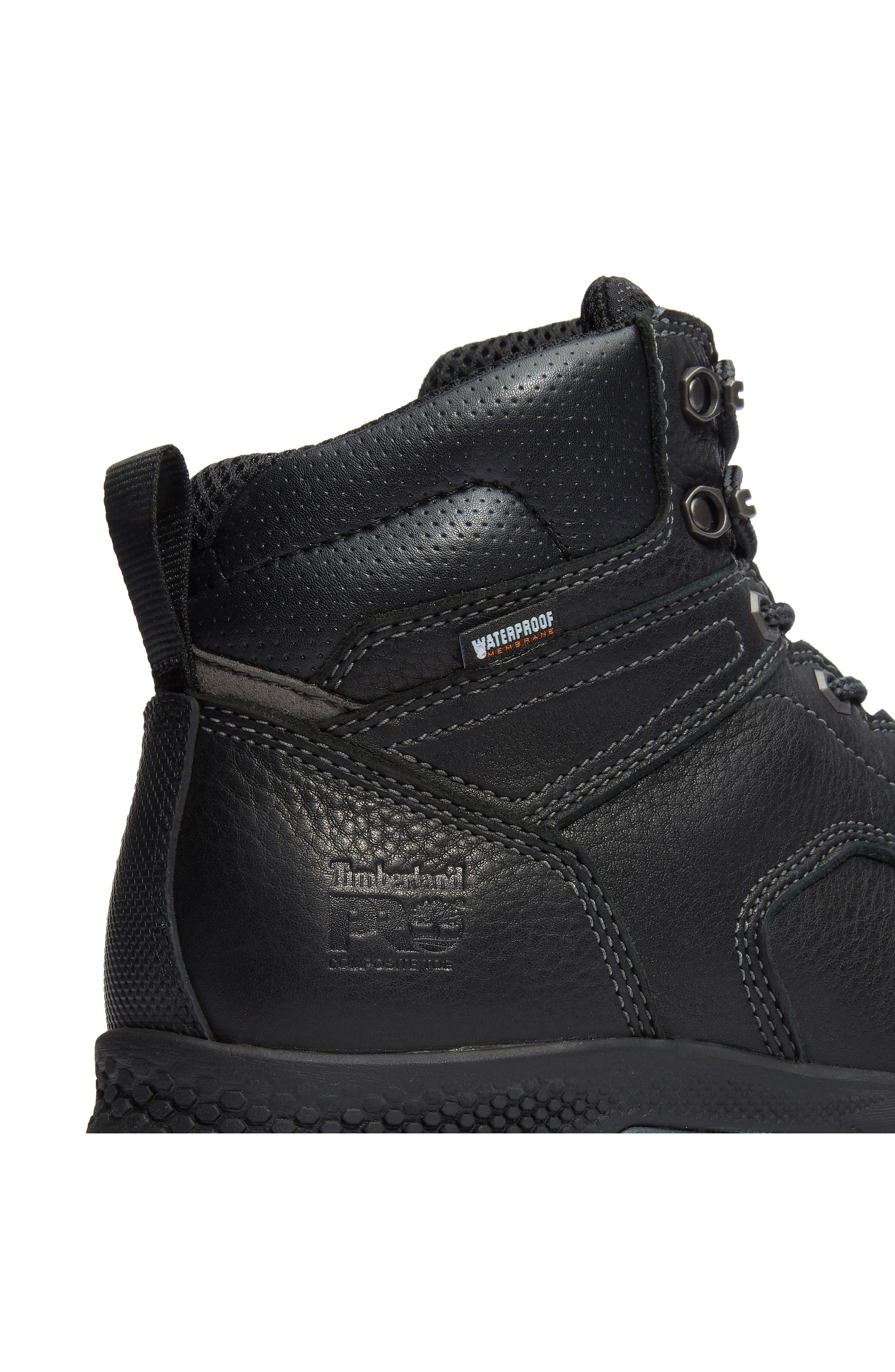 Timberland TiTAN EV 6" Waterproof Composite Toe Work Boot, Alternate, color, Black