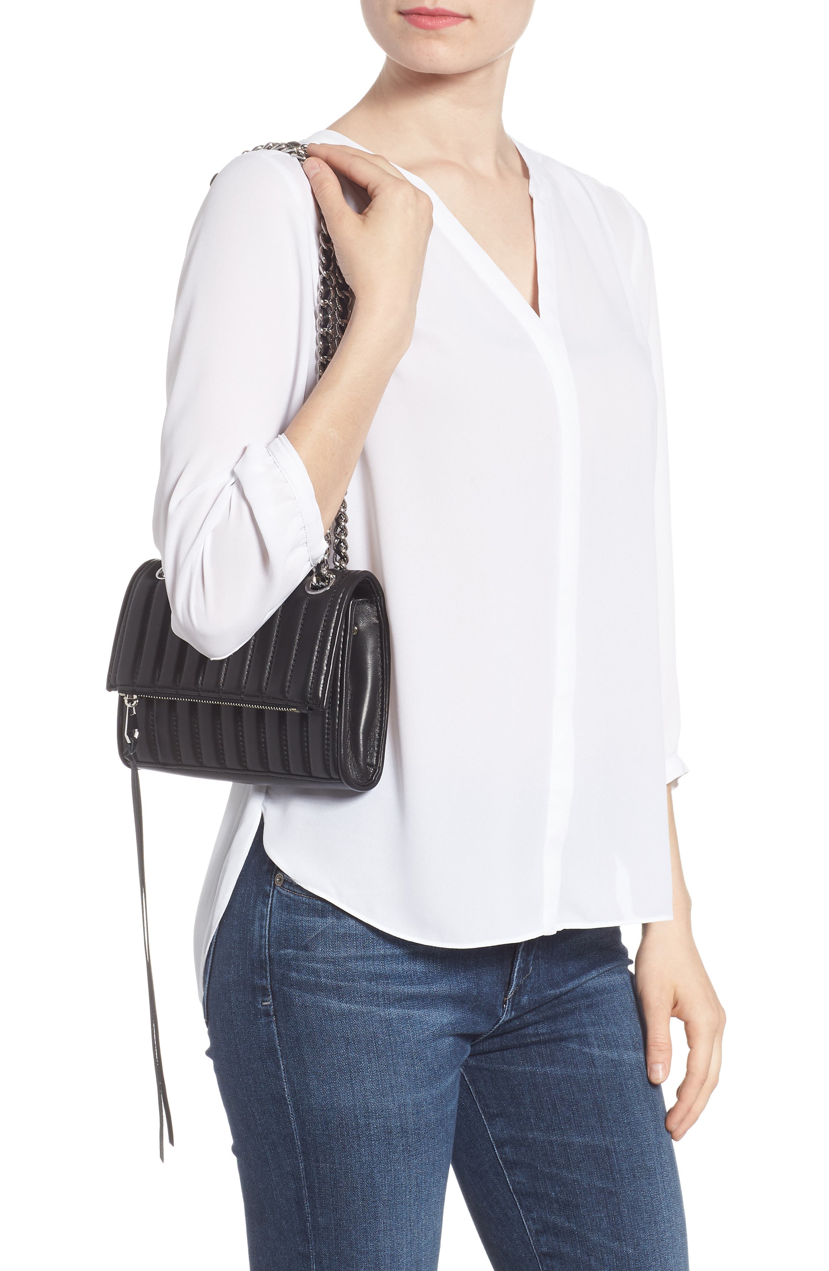 Rebecca Minkoff Dylan Quilted Leather Crossbody Bag, Alternate, color, 