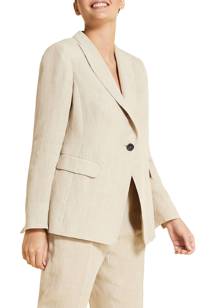 Marina Rinaldi Castano Linen Blazer, Alternate, color,