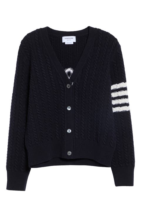 Anchor Intarsia Cable Knit Cardigan