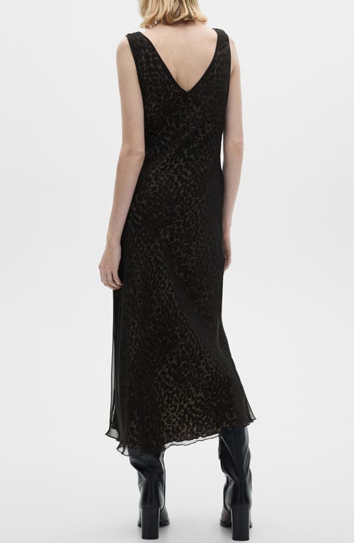 Shop Mango Rocio Sleeveless Midi Dress In Black