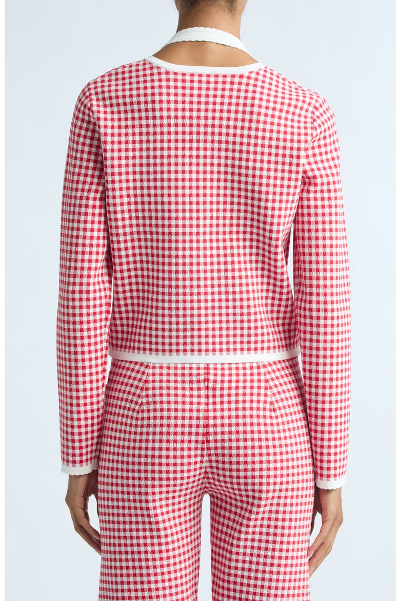 Micah Gingham Cardigan, Alternate, color, RED GINGHAM