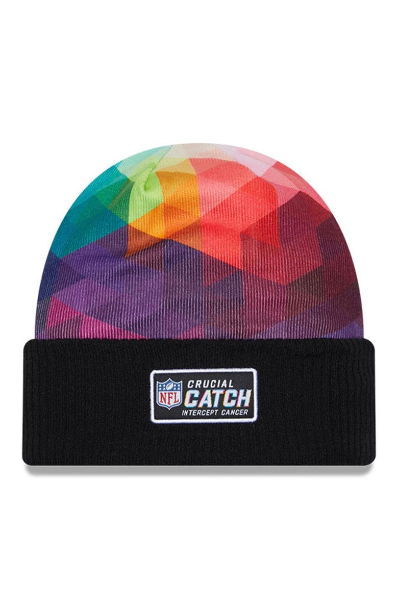 New Era Men's New Era  Black Carolina Panthers 2023 NFL Crucial Catch Cuffed Knit Hat, Alternate, color, Black