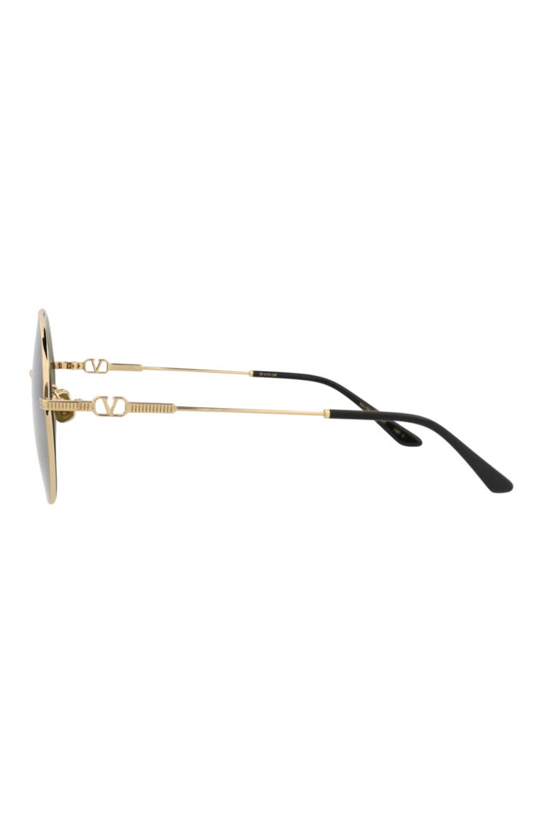 57mm Round Sunglasses, Alternate, color, GOLD GOLD GREEN