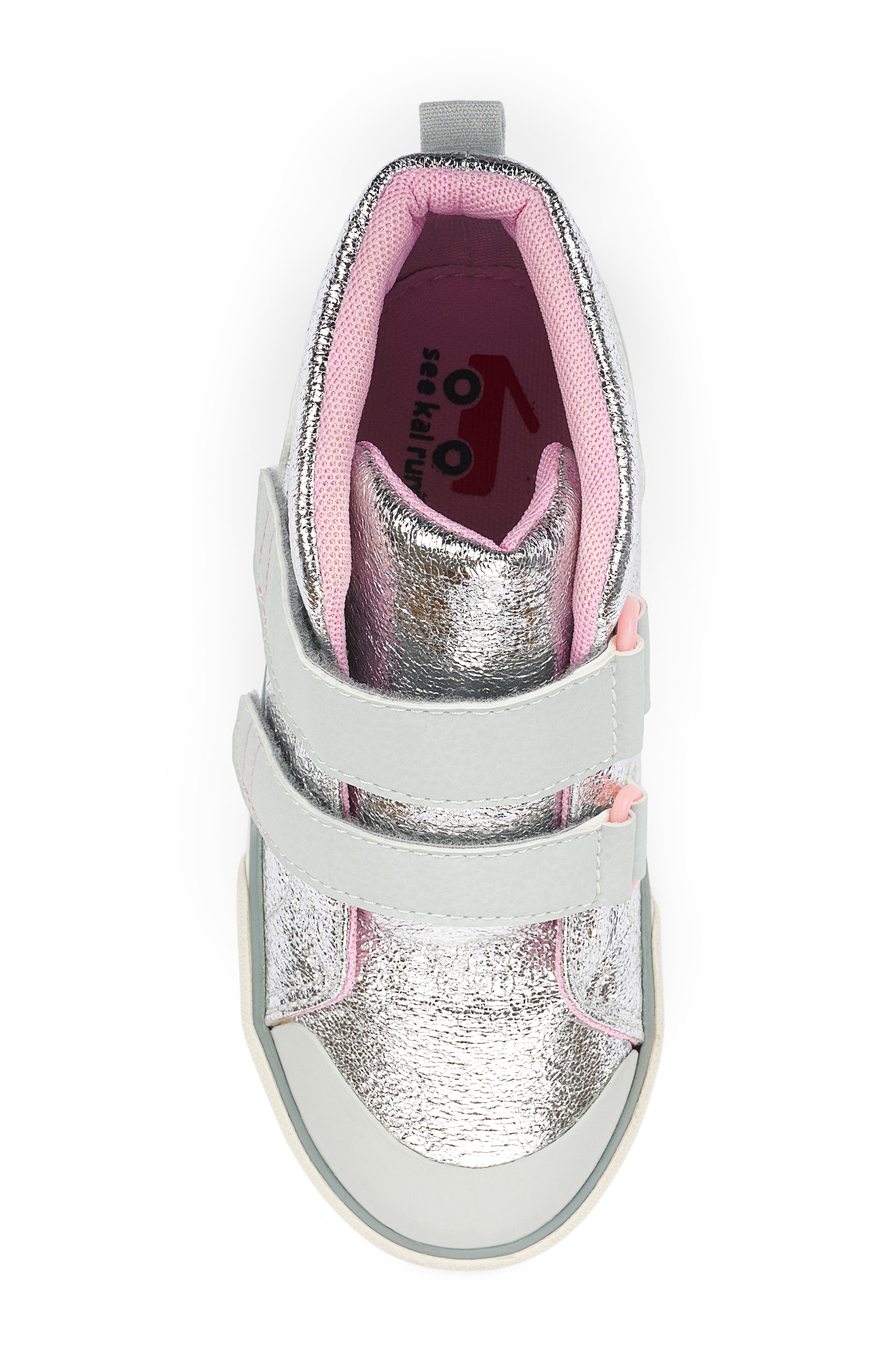 See Kai Run Dean Adapt II Adaptive High Top Sneaker, Alternate, color, Silver