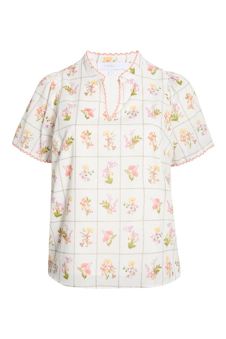 Diane Floral Print Top, Alternate, color, CORAL-MULTI