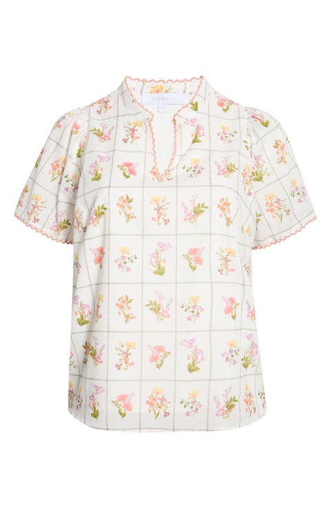 Diane Floral Print Top (Plus)