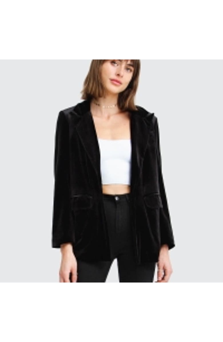 Belle & Bloom Eternity Velvet Blazer, Alternate, color, Black