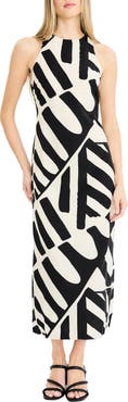 Donna Morgan Abstract Print Sleeveless Maxi Dress