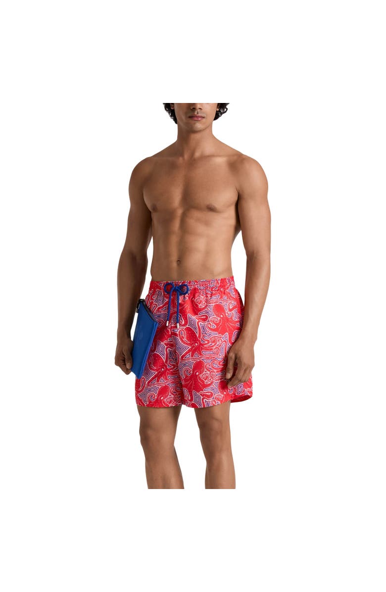 Vilebrequin Men Swim Shorts Hypnoctopus, Alternate, color, Poppy Red