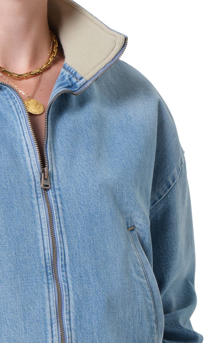 Citizens of Humanity Bubble Denim Bomber Jacket, Alternate, color, Marseille Light Vintage Indigo