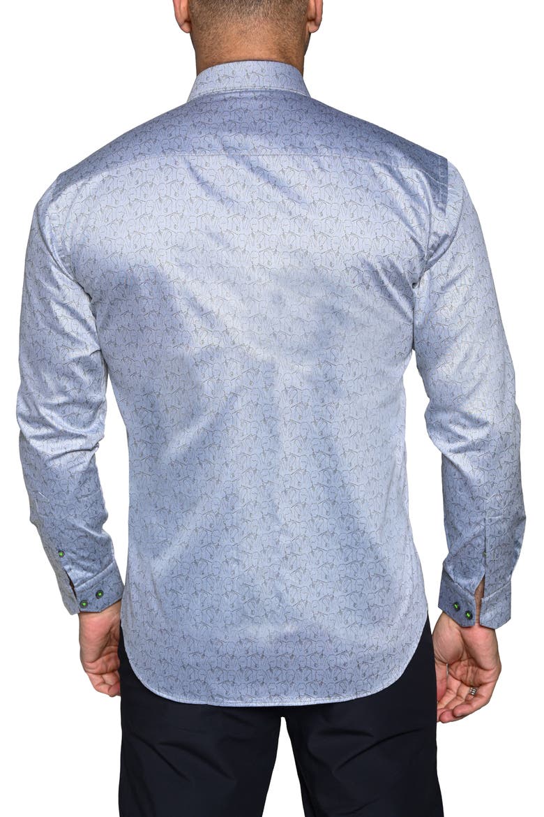 Fibonacci Resistance Contemporary Fit Button-Up Shirt, Alternate, color, GREY