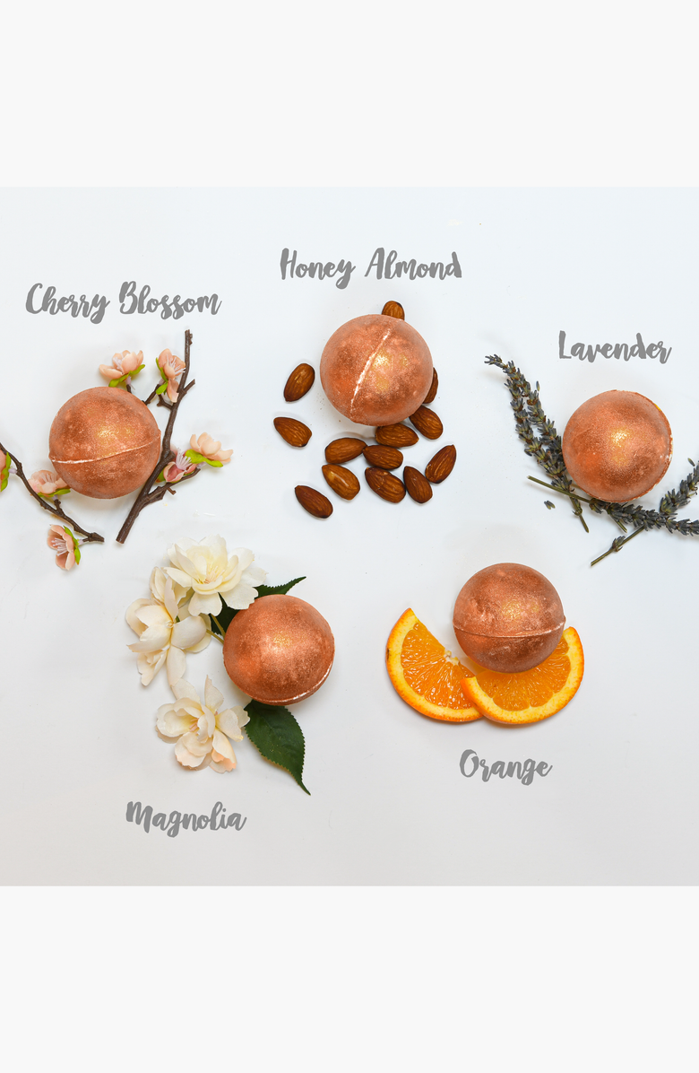 Lovery 24K Rose Gold Bath Bombs Gift Set, Alternate, color, Rose Gold