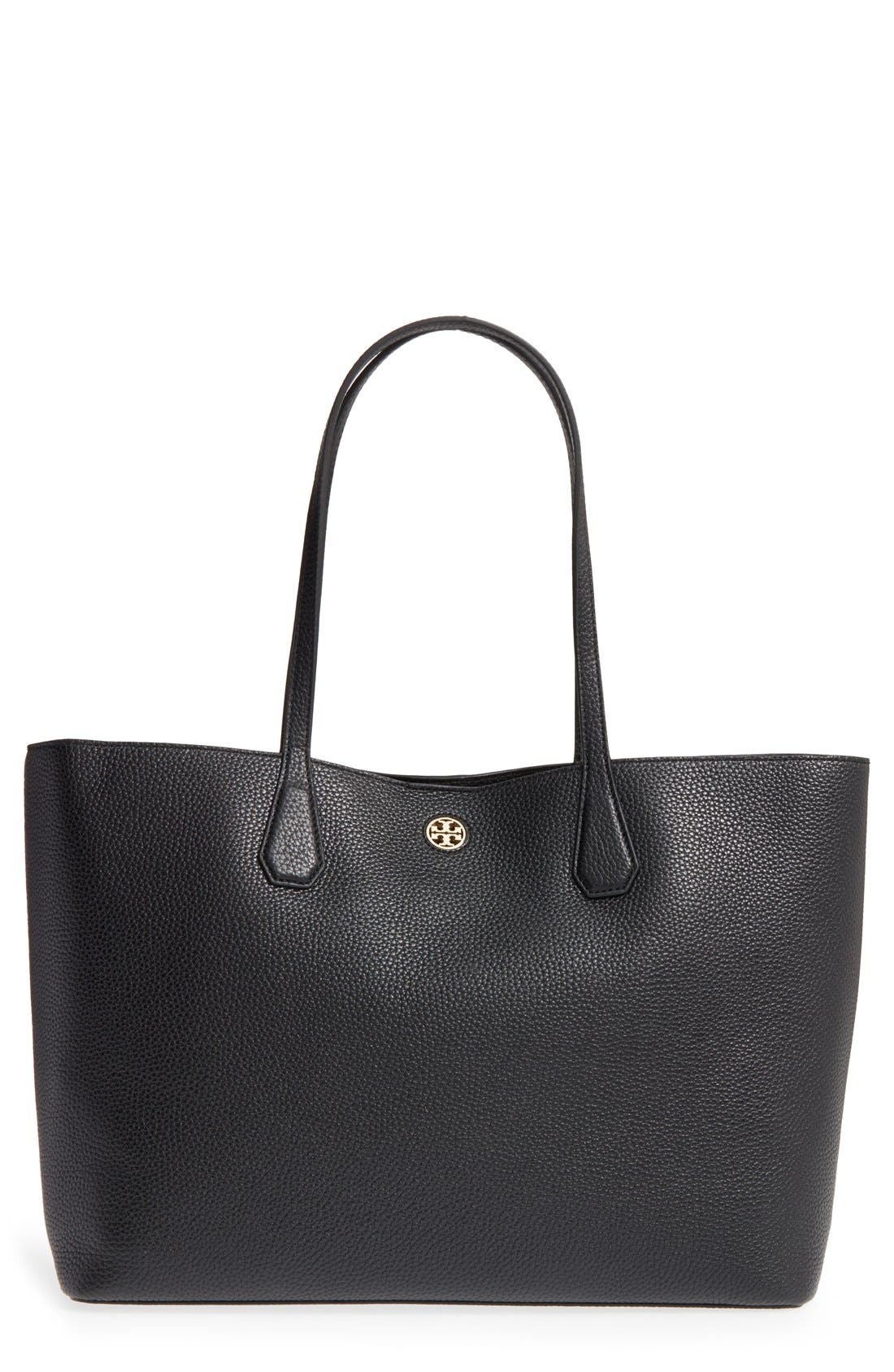Tory Burch 'Perry' Leather Tote, Main, color, 