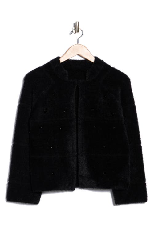 Love By Design Misty Eyelash Cardigan In Black