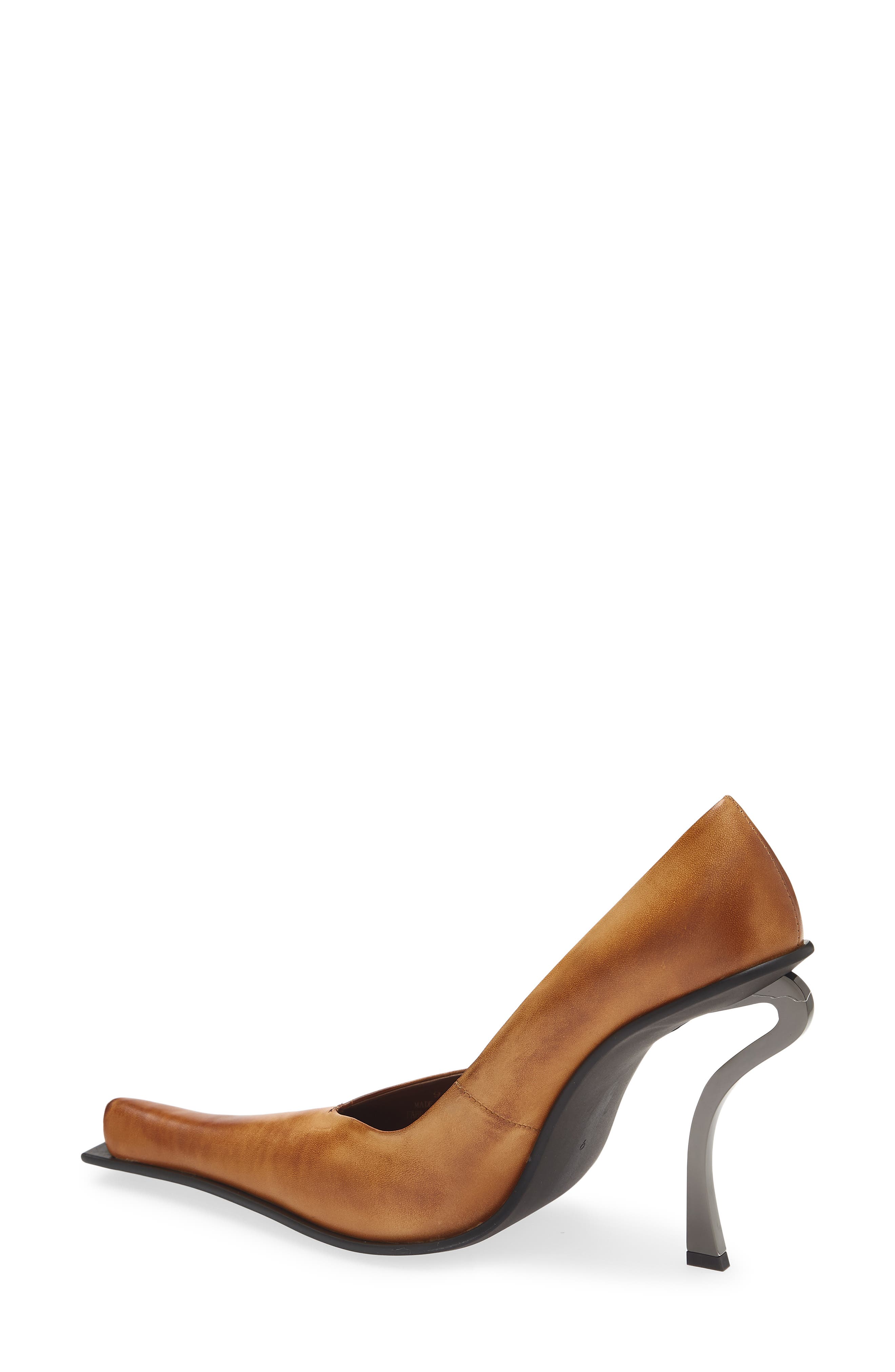 Jeffrey Campbell Centaui Pointed Toe Pump, Alternate, color, Tan Ruboff Pewter