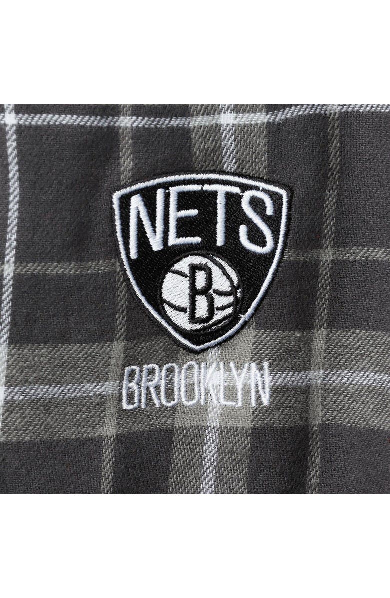 CONCEPTS SPORT Men's Concepts Sport Charcoal/Gray Brooklyn Nets Ultimate Plaid Flannel Pajama Pants, Alternate, color, Charcoal