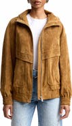 Avec Les Filles Oversize Suede Zip Jacket