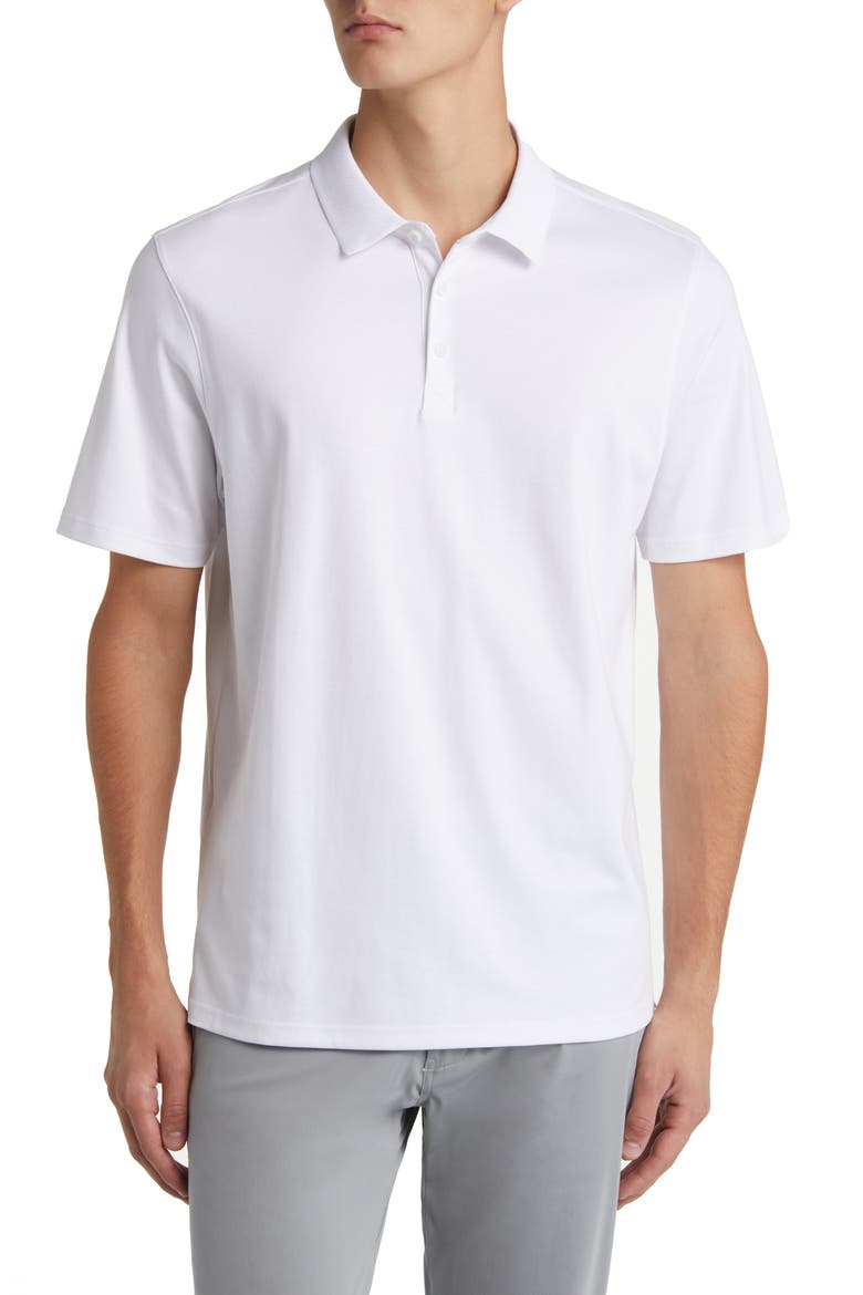 Pima Cotton Polo, Main, color, WHITE