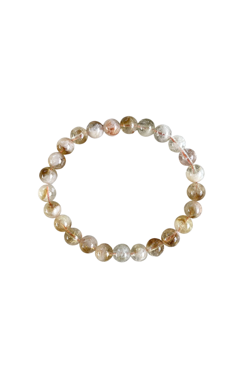 Humanist Beauty Crystal Healing Beaded Bracelet In Citrine