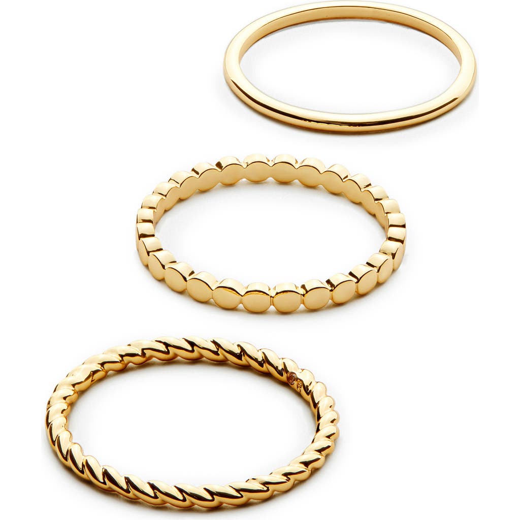 Ana Luisa Adrianna Set Of 3 Band Rings