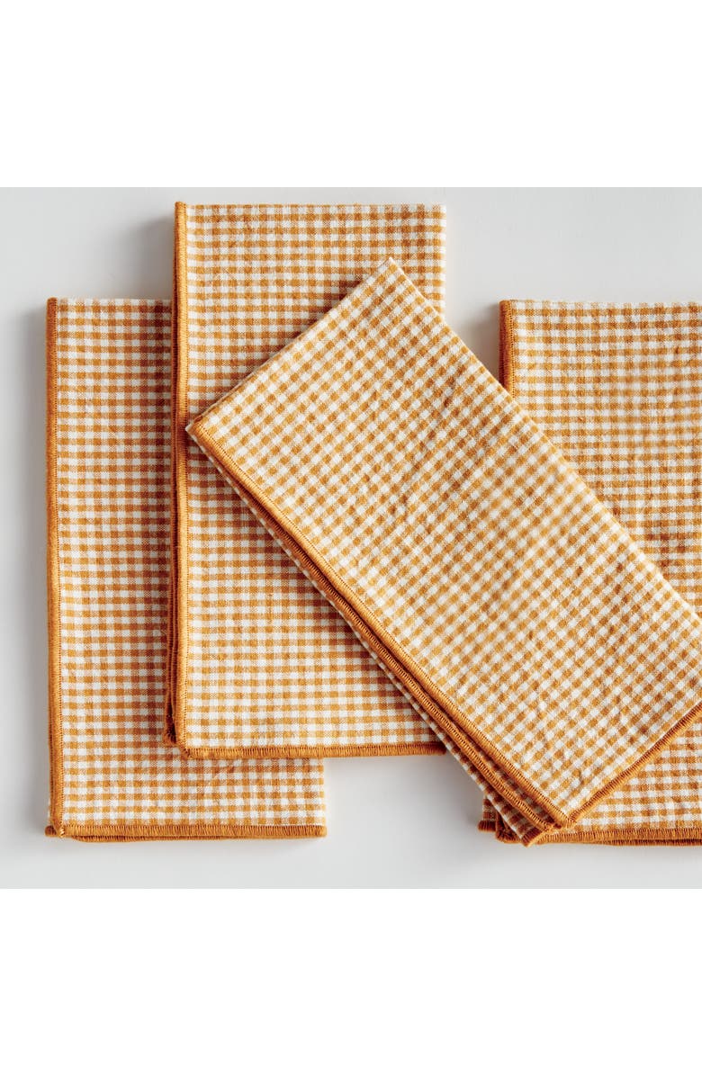 Napa Home & Garden Sidney Dinner Napkins Set of 4, Alternate, color, Yellow