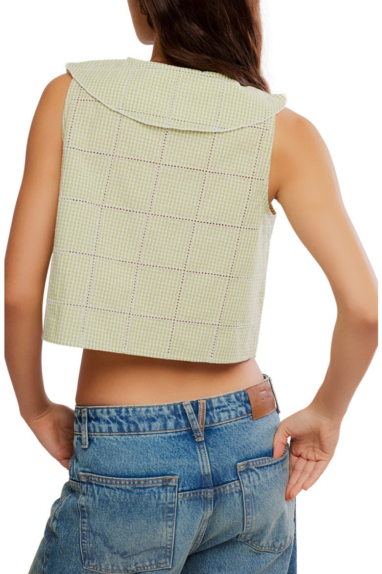 Waiting For Me Crop Cotton Button-Up Top, Alternate, color, WINTER PEAR COMBO