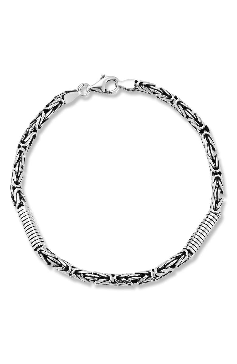 Yield of Men Rhodium Plate Bracelet, Main, color, Silver