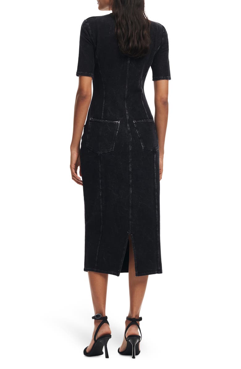 Desigual Short Sleeve Midi Dress, Alternate, color, 