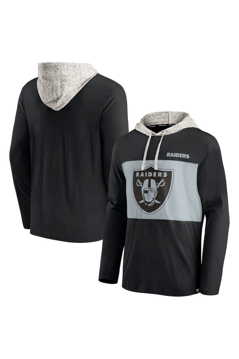 Men's Fanatics Branded Black Las Vegas Raiders Long Sleeve Hoodie T-Shirt, Main, color, BLACK