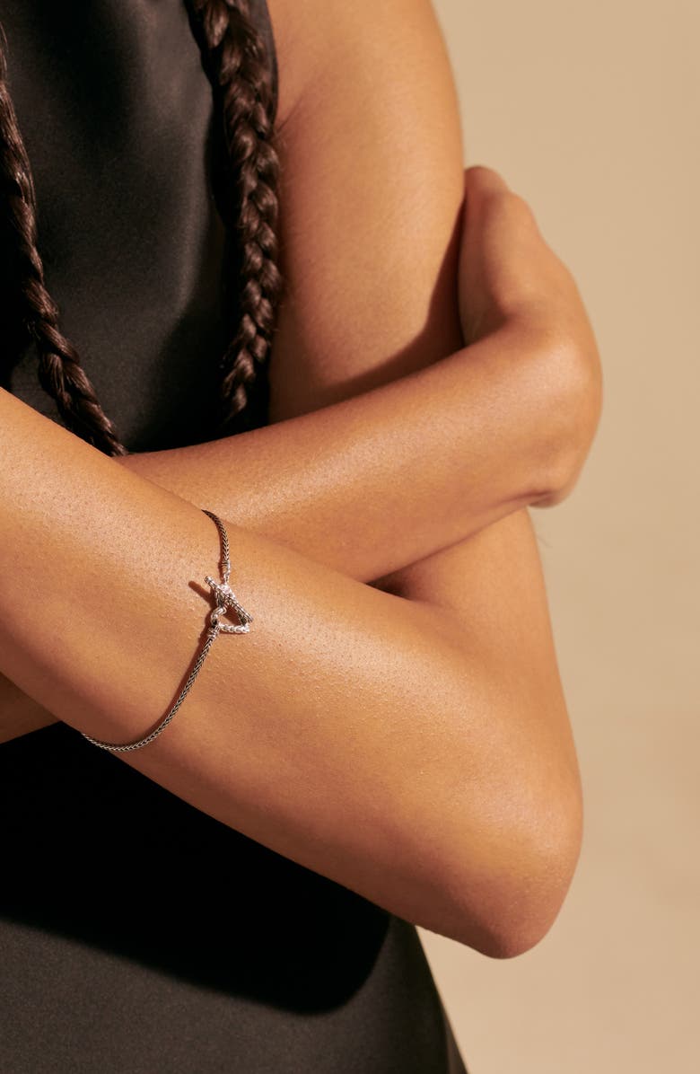 John Hardy Classic Chain Sterling Silver Heart Toggle Bracelet, Alternate, color,