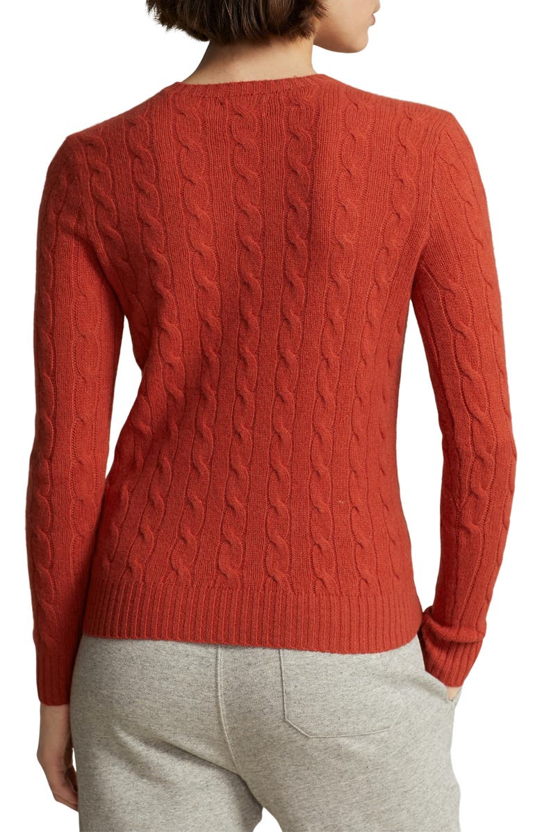 Polo Ralph Lauren Julianna Wool & Cashmere Cable Stitch Sweater, Alternate, color,